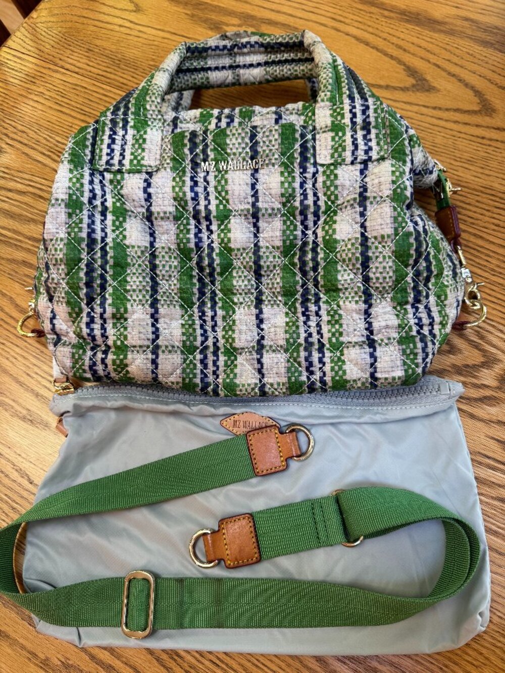 MZ Wallace Spring Plaid small Sutton deluxe crossbody